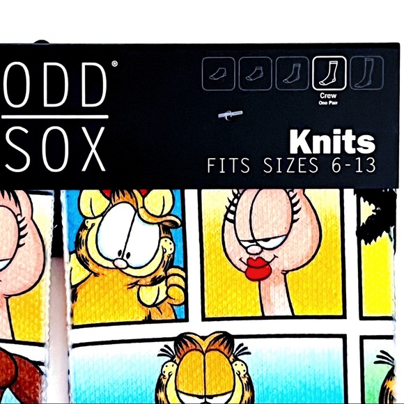 Odd Sox Nickelodeon Garfield Odie Cartoon Comic Crew Socks Mens Womens Gift - Picture 3 of 7